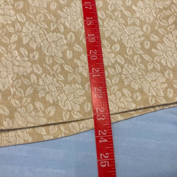 Villager Liz Claiborne Linen Skirt 14 Floral Jacquard Pencil Lined Cottage Class - Picture 7 of 9